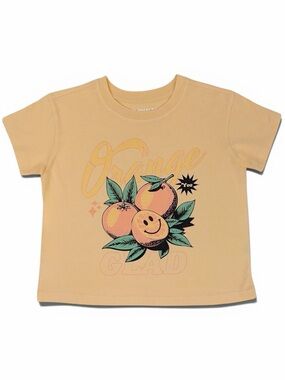 Kids Short Sleeve Orange Graphic Tee - Orange Glad